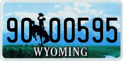 WY license plate 9000595
