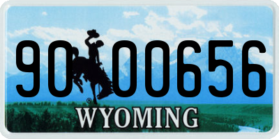 WY license plate 9000656