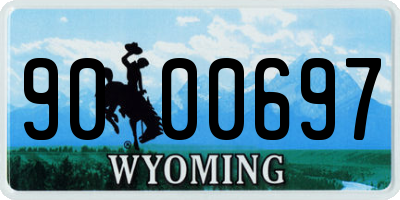 WY license plate 9000697