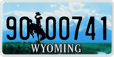 WY license plate 9000741