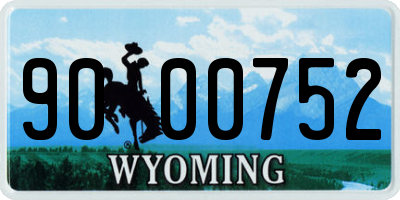 WY license plate 9000752