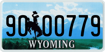 WY license plate 9000779