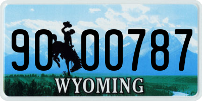 WY license plate 9000787