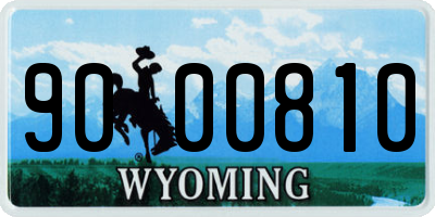 WY license plate 9000810