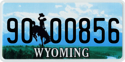 WY license plate 9000856