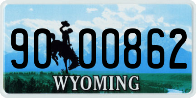 WY license plate 9000862