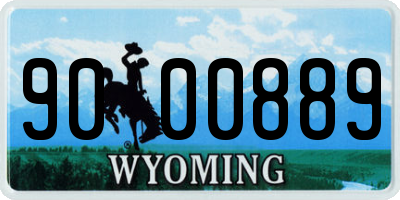 WY license plate 9000889