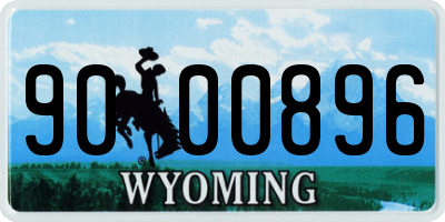 WY license plate 9000896