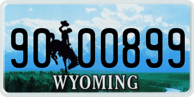 WY license plate 9000899