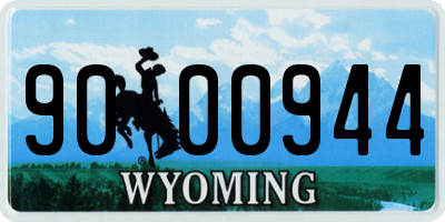 WY license plate 9000944