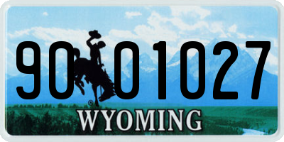 WY license plate 9001027
