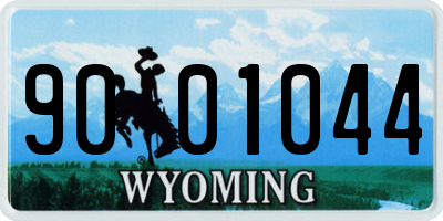 WY license plate 9001044