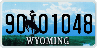 WY license plate 9001048