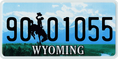 WY license plate 9001055