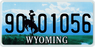 WY license plate 9001056
