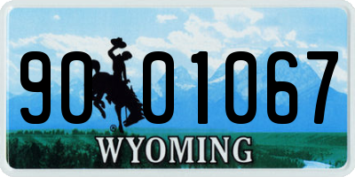 WY license plate 9001067