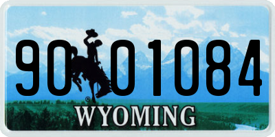 WY license plate 9001084