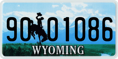 WY license plate 9001086