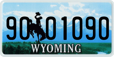 WY license plate 9001090