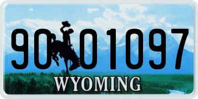 WY license plate 9001097