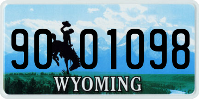 WY license plate 9001098