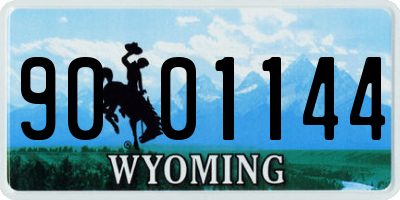 WY license plate 9001144