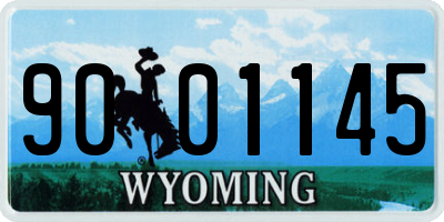 WY license plate 9001145