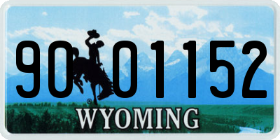 WY license plate 9001152