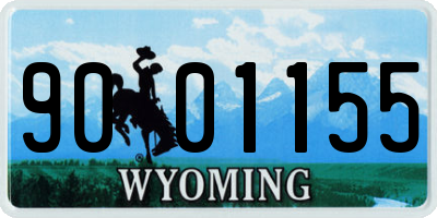 WY license plate 9001155