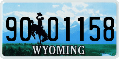 WY license plate 9001158