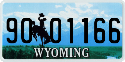 WY license plate 9001166