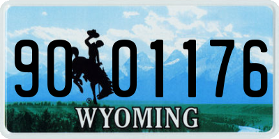WY license plate 9001176