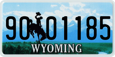 WY license plate 9001185