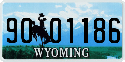 WY license plate 9001186