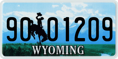 WY license plate 9001209