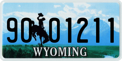 WY license plate 9001211