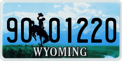 WY license plate 9001220