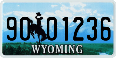WY license plate 9001236