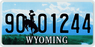 WY license plate 9001244