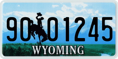 WY license plate 9001245