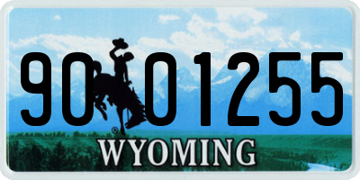 WY license plate 9001255
