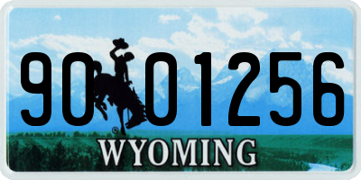 WY license plate 9001256