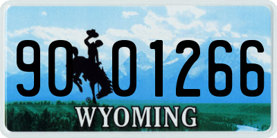 WY license plate 9001266