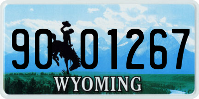 WY license plate 9001267
