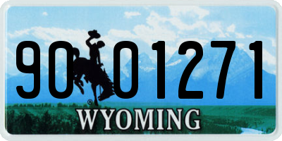 WY license plate 9001271