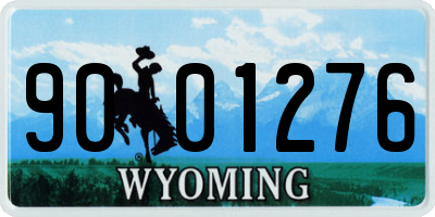 WY license plate 9001276