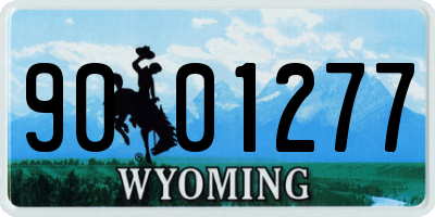 WY license plate 9001277