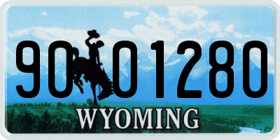 WY license plate 9001280