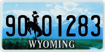 WY license plate 9001283