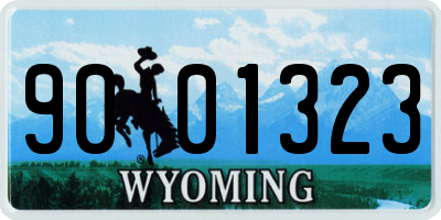 WY license plate 9001323